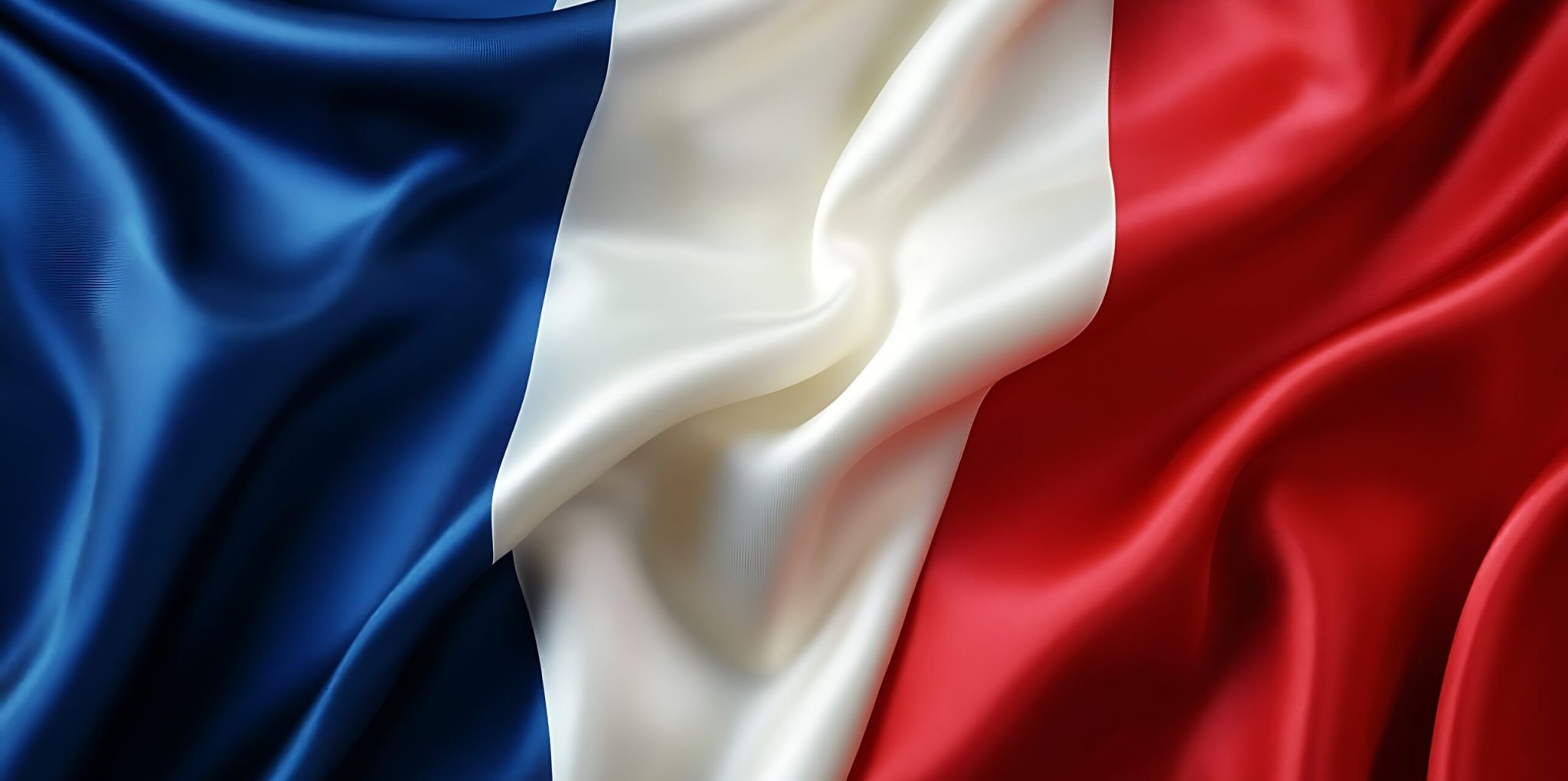 Waving Fabric of the French Flag